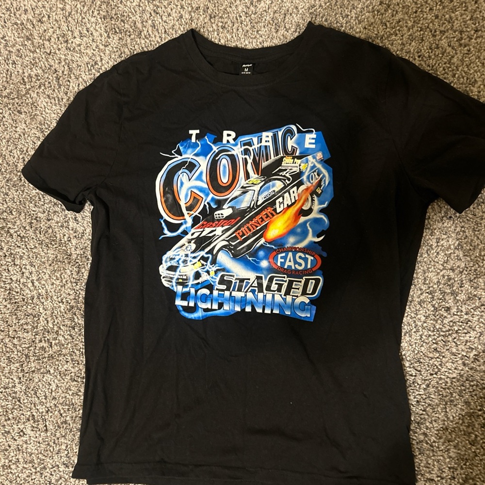 ROMWE Black Tee